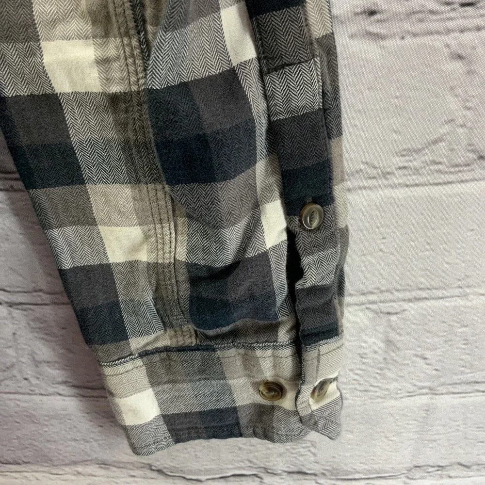 The North Face Button Down Shirt Mens Sz S Black‎ White Plaid